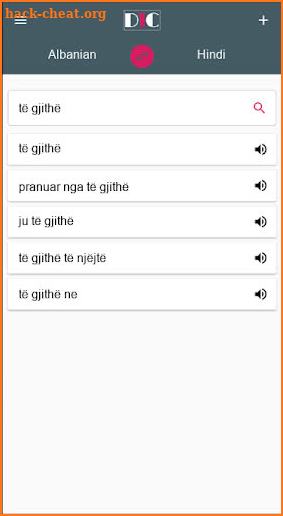Albanian - Hindi Dictionary (Dic1) screenshot