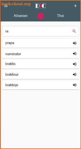 Albanian - Thai Dictionary (Dic1) screenshot