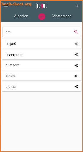Albanian - Vietnamese Dictionary (Dic1) screenshot