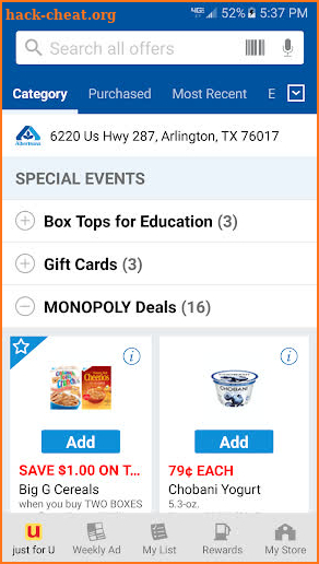 Albertsons Deals & Rewards screenshot