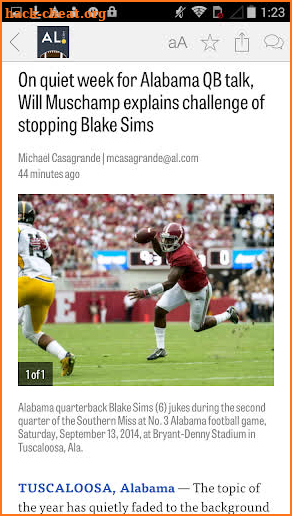 AL.com: Alabama Football News screenshot