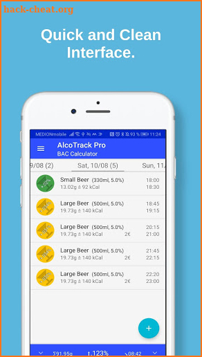 AlcoTrack PRO: BAC Calculator & Alcohol Tracker screenshot