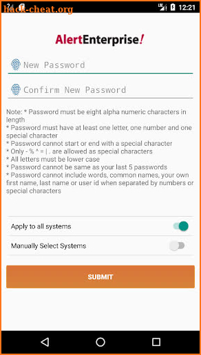 AlertEnterprise Password Mgmt screenshot