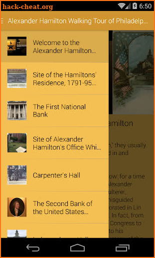 Alexander Hamilton Tours screenshot
