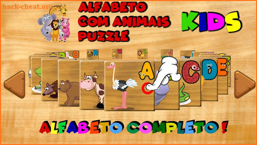 Alfabeto com Animais Puzzle infantil screenshot
