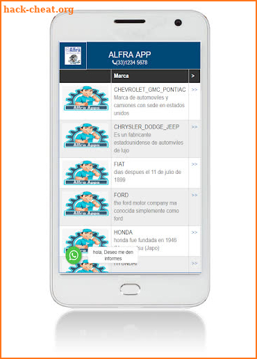 Alfra Datos Tecnicos Motor(VIP) screenshot