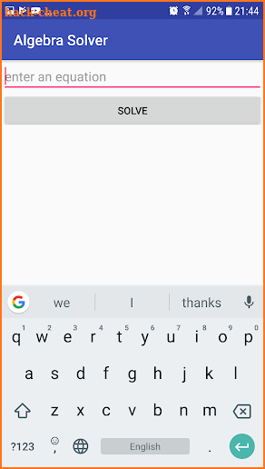 Algebra Solver screenshot