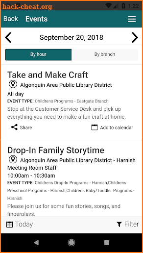 Algonquin Public Library screenshot