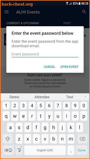 ALHI Events screenshot