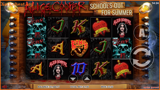 Alice Cooper.  Casino Slot Game. screenshot