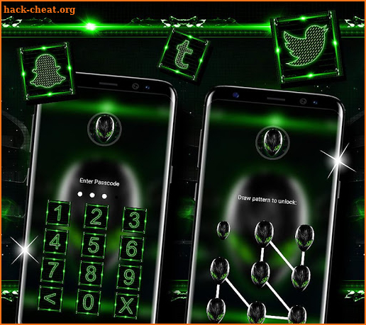 Alien Green Launcher Theme screenshot