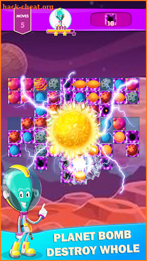 Alien Planet match 3 puzzle screenshot