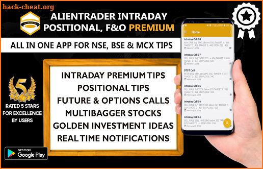 AlienTrader Intraday, Positional, F&O Premium Tips screenshot