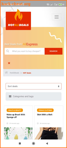 Aliexpress Hot Deals screenshot