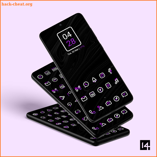 Aline Purple icon pack - linear purple icons screenshot