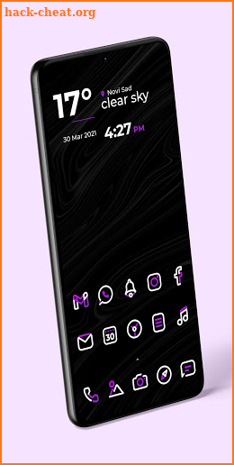 Aline Purple icon pack - linear purple icons screenshot