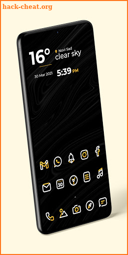 Aline Yellow icon pack - linear yellow icons screenshot