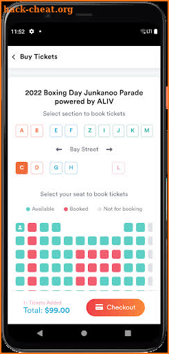 Aliv events screenshot