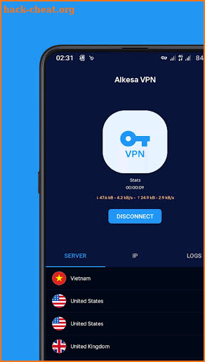 Alkesa VPN screenshot
