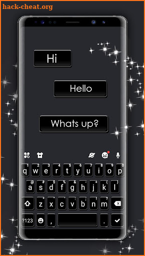 All Black SMS Keyboard Theme screenshot