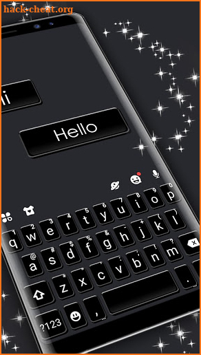 All Black SMS Keyboard Theme screenshot