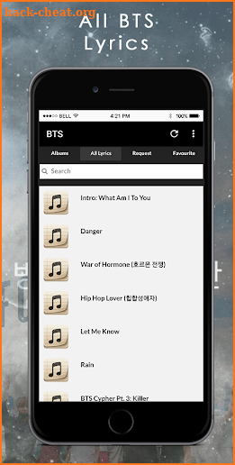 All BTS Lyrics Songs Ringtones Wallpapers screenshot