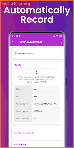 All Call Recorder Automatic Voice Recorder screenshot