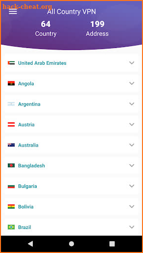 All Country VPN screenshot