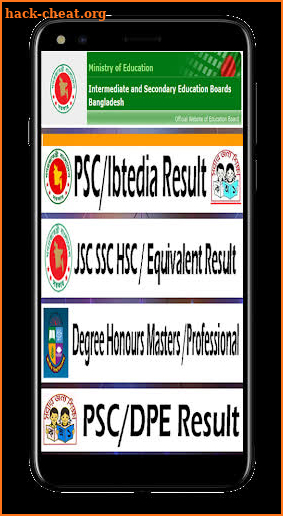 All Exam Results JSC SSC HSC screenshot