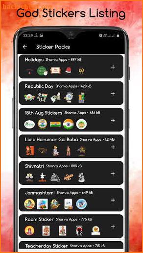 All Festival Stickers for whatsapp screenshot