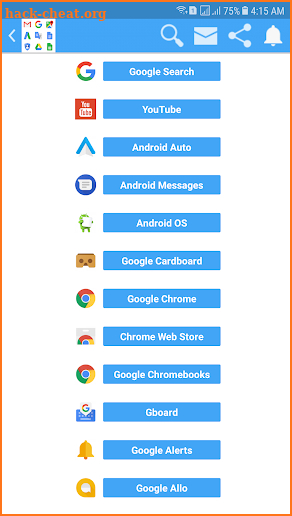 All Google Services screenshot
