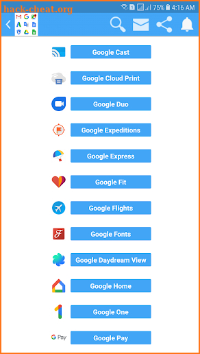 All Google Services screenshot