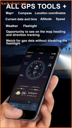All GPS Tools Pro (map, compass, flash, weather) screenshot