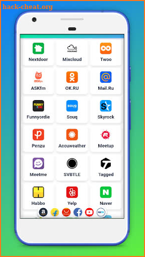 All in one social media and social network app screenshot