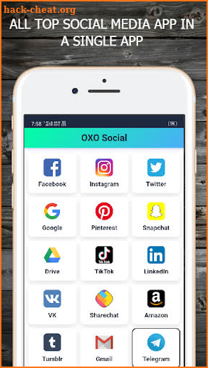 All option social media app and Browser screenshot