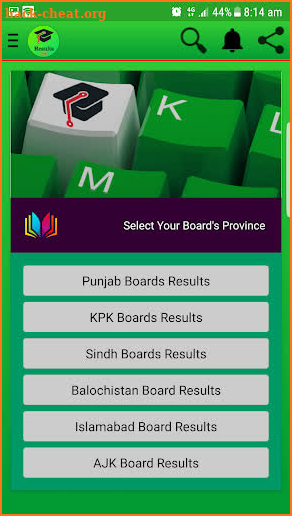 All Pakistan exam results 2020 screenshot