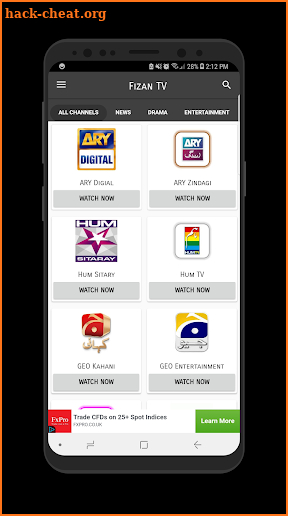 All Pakistani TV Channels Free - Fizan TV screenshot