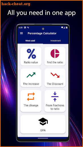 All Percentage Calculators screenshot