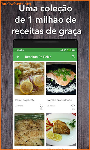 All recipes in Português screenshot