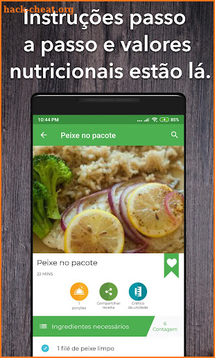 All recipes in Português screenshot