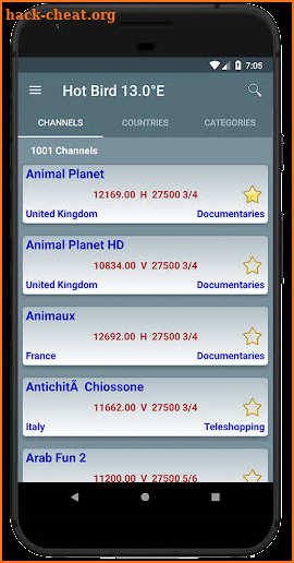 All Satellites Channels Frequencies - WikiSat screenshot