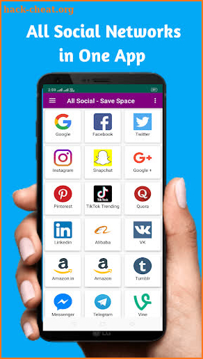 All Social Media and Social Network in one App screenshot