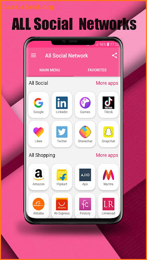All social media in one app screenshot