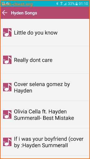 All Songs Hayden Summerall screenshot