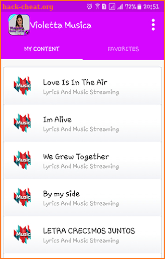 All Songs Violetta - Music And Lyric 2018 screenshot