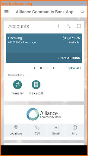 Alliance Community Bank App screenshot