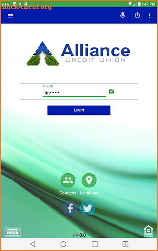 Alliance Credit Union's App screenshot