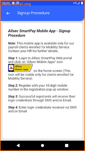 Allsec SmartPay Mobile Service screenshot