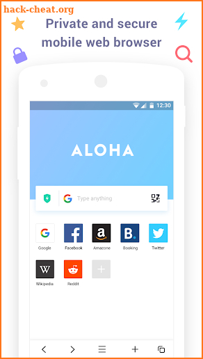 Aloha Browser Lite - Private browser and free VPN screenshot
