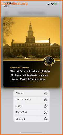 Alpha History App screenshot